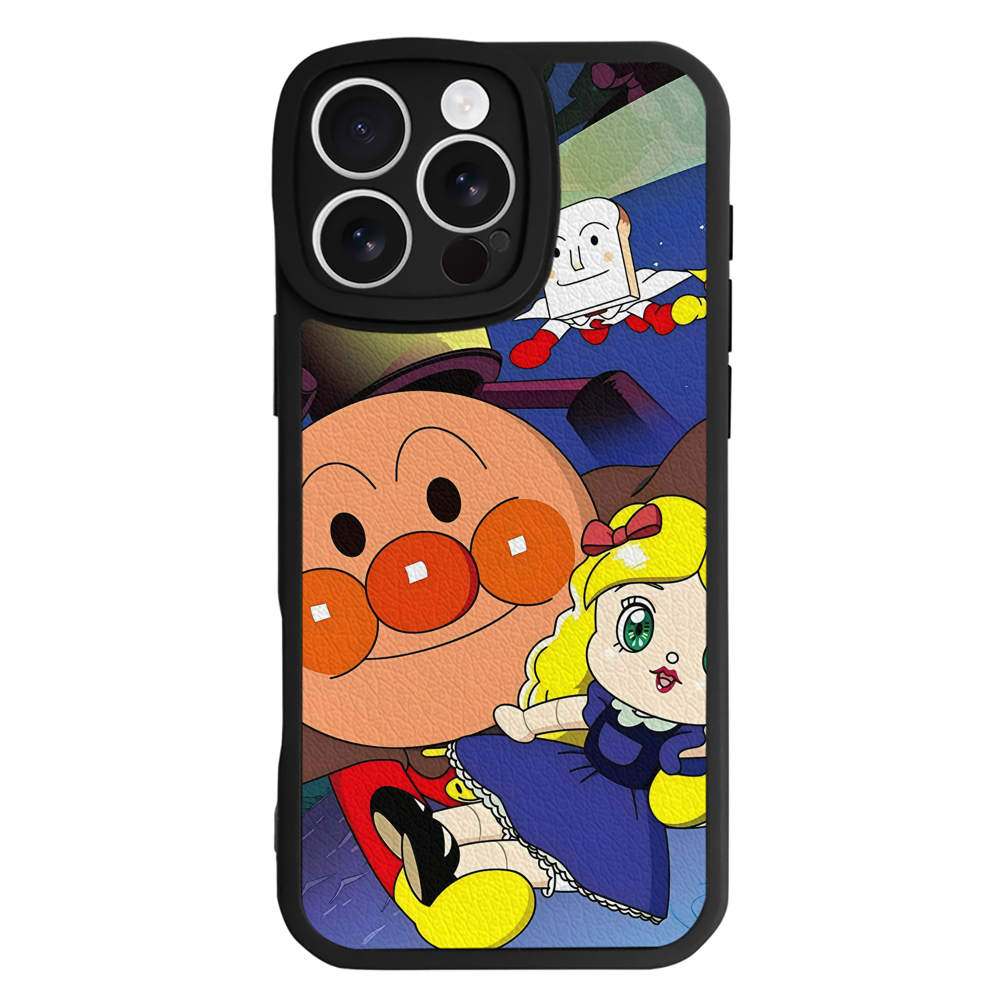 （画像用） アンパンマン Anpanman 【iPhone 16シリーズ対応】シリコンスマホケース（レザー調） 材質：シリコン